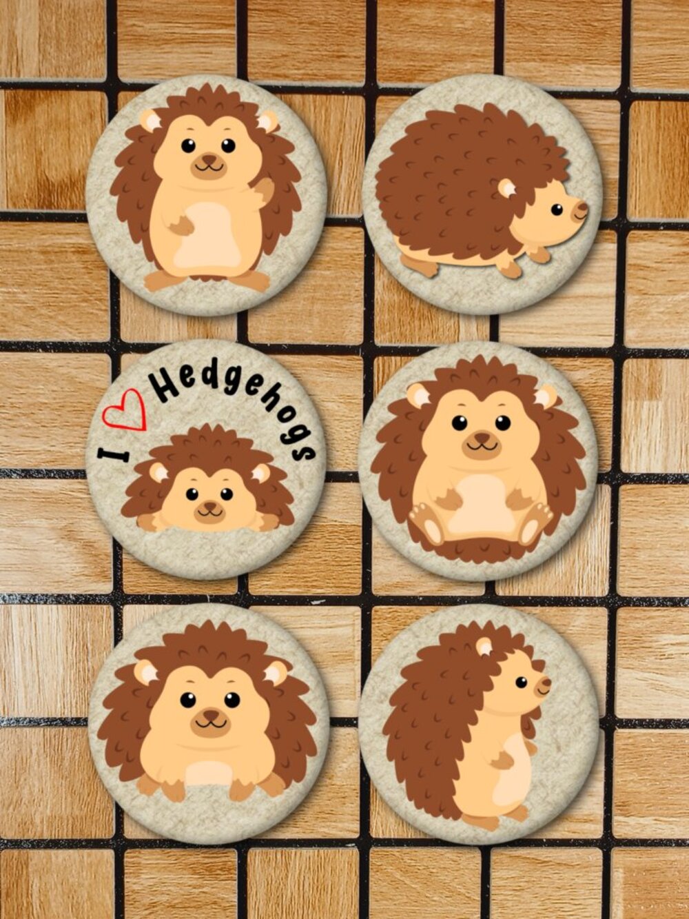 Hedgehog Fridge Magnets Set Of 6 Metal Magnets For Home Office Kitchen School